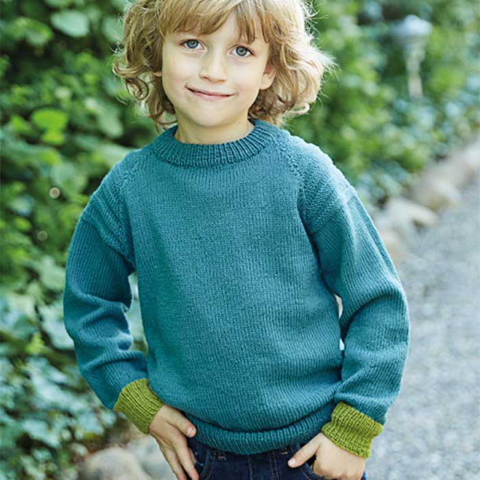Drenge raglan sweater Kirsten Strikdesign