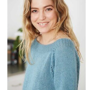 Sweater med bådudskæring