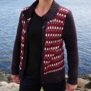 Strikket cardigan i vævestrik - Caya