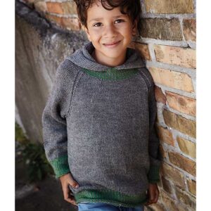 Raglan drenge sweater med hætte