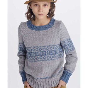 Drenge sweater med mønster bort