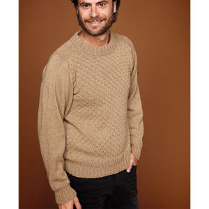 Strikket herre sweater med sadelskulder