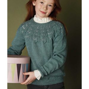 Pige sweater med rundt bærestykke