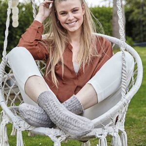 Foto af strømper med snoningsmønster