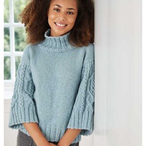 Teen sweater med aran ærmer