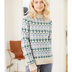 Top Down sweater med raglan