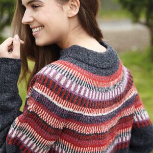 Top Down sweater med mønster