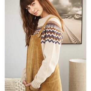 Top Down sweater med rundt bærestykke