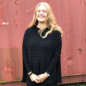 Poncho med slidser - Bitten
