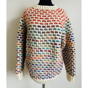Unisex raglan sweater i vævestrik
