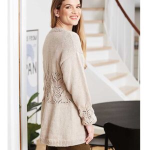 Strikket cardigan med hulmønster