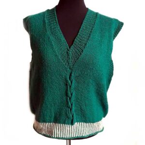 Rappedulle strikket vest