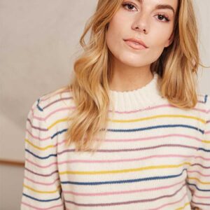 Strikket t-shirt med korte ærmer