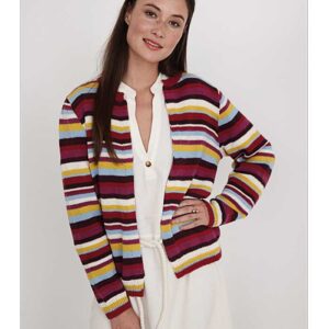 Stribet cardigan