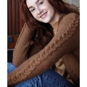 Teen Cardigan med volumenmønster